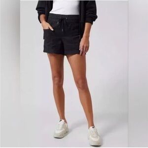 Athleta Cabo Linen 4" Shorts Black SZ 22